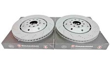 2X FRONT BRAKE DISC DISCS 2002-05 GENUINE ZIMMERMAN DRILLED FOR AUDI RS6 C5