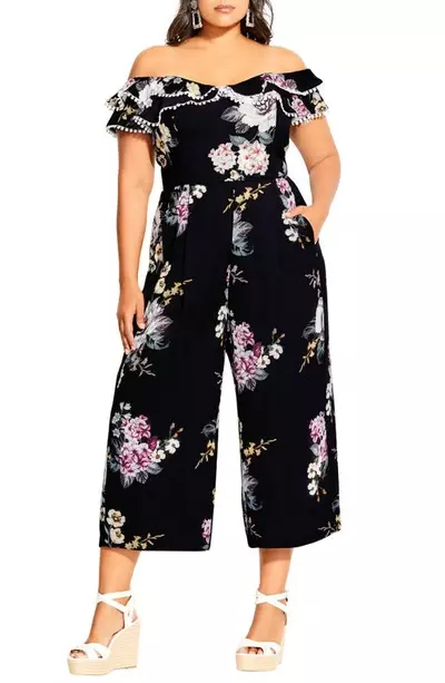 City chic off the shoulder best sale jumpsuit