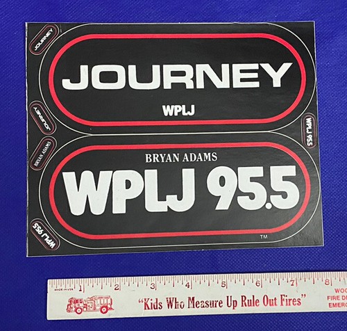 Journey and Bryan Adams WPLJ 95.5 Sticker - Picture 2 of 2
