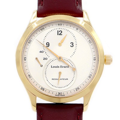 Louis Erard Excellence Regulator Silver Yellow Gold Steel Men Hand 