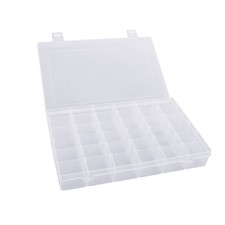 36 Compartment Jewelry Storage Box Organizer with Adjustable Dividers