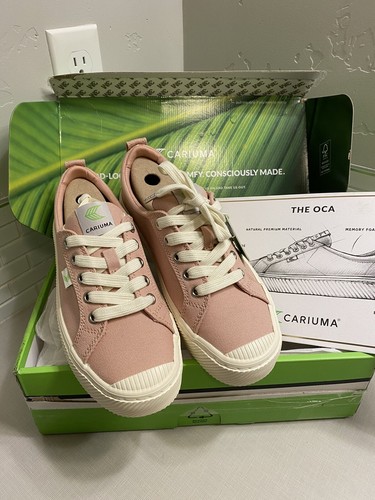 Cariuma Canvas Low Top Lace Up Shoes Sneakers Women's Size 6.5. Pink - Picture 5 of 14