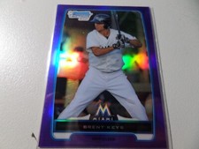 2012 Bowman Chrome Prospects Retail Purple Refractor /199 Brent Keys #BCP140