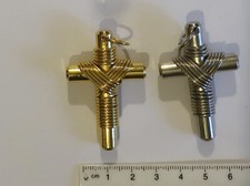 Konvolut zwei Kreuz-Anhänger, alter Schmuck