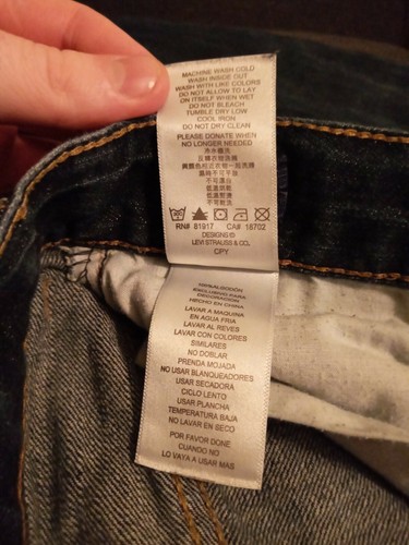 Levi's "505" Teen Youth Straight Leg Jeans Size 12 Regular W26 X L26 New WO Tags - Picture 8 of 12