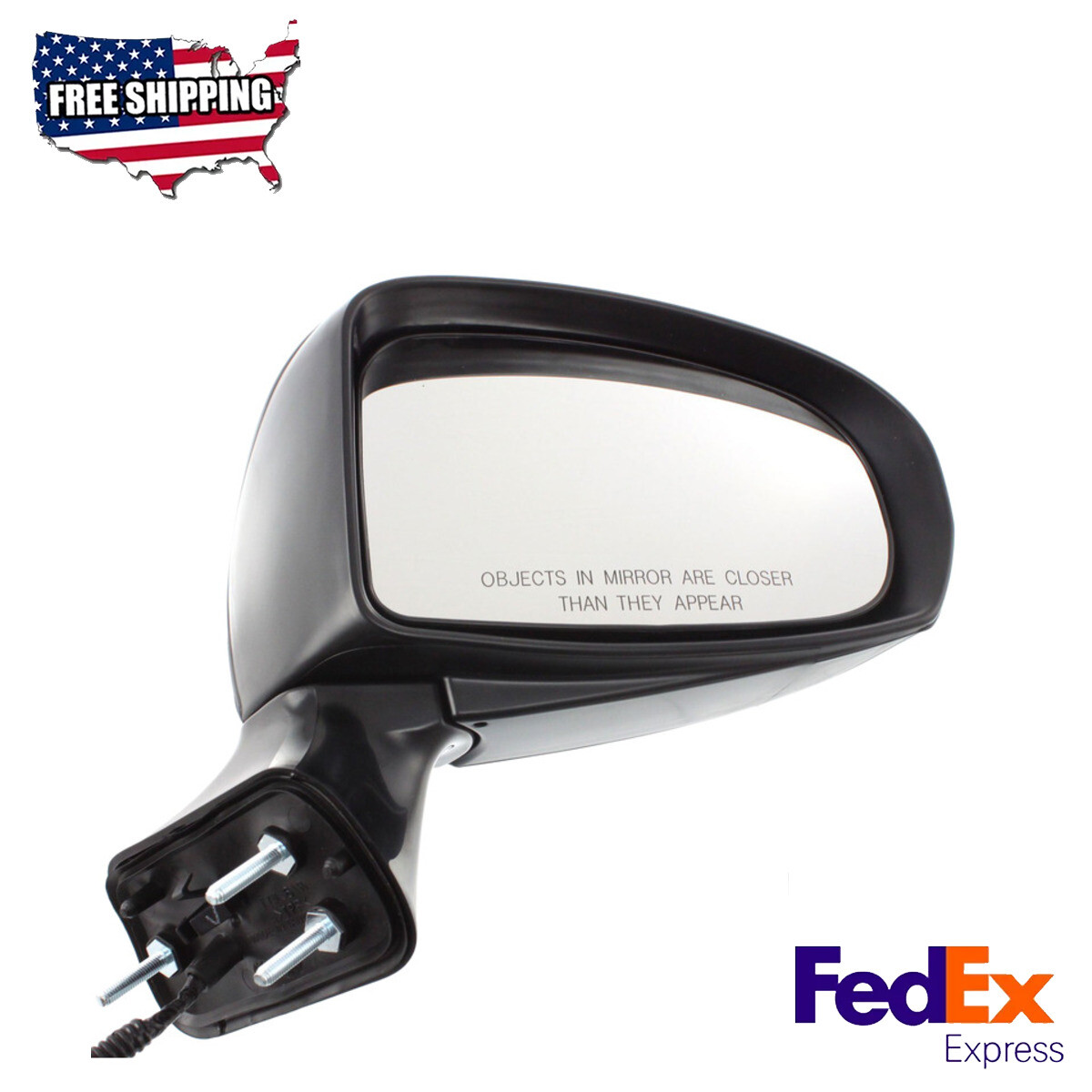 2009-2013 Toyota Venza Paintable Power Glass Passenger Side Mirror