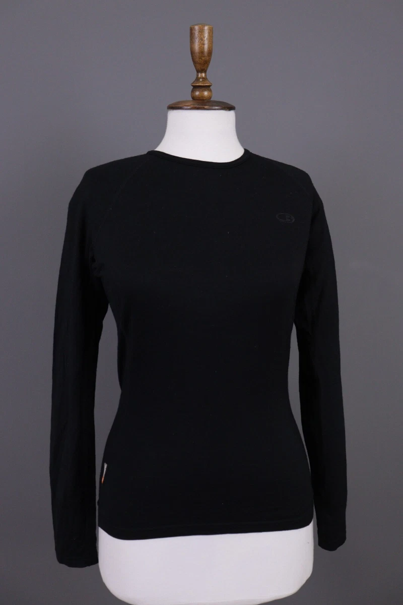 ICEBREAKER Merino Bodyfit Basic 200 Balck Merino Wool Base Layer