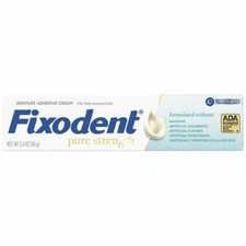 Fixodent Pure Strength Denture Adhesive Cream  2.4 oz