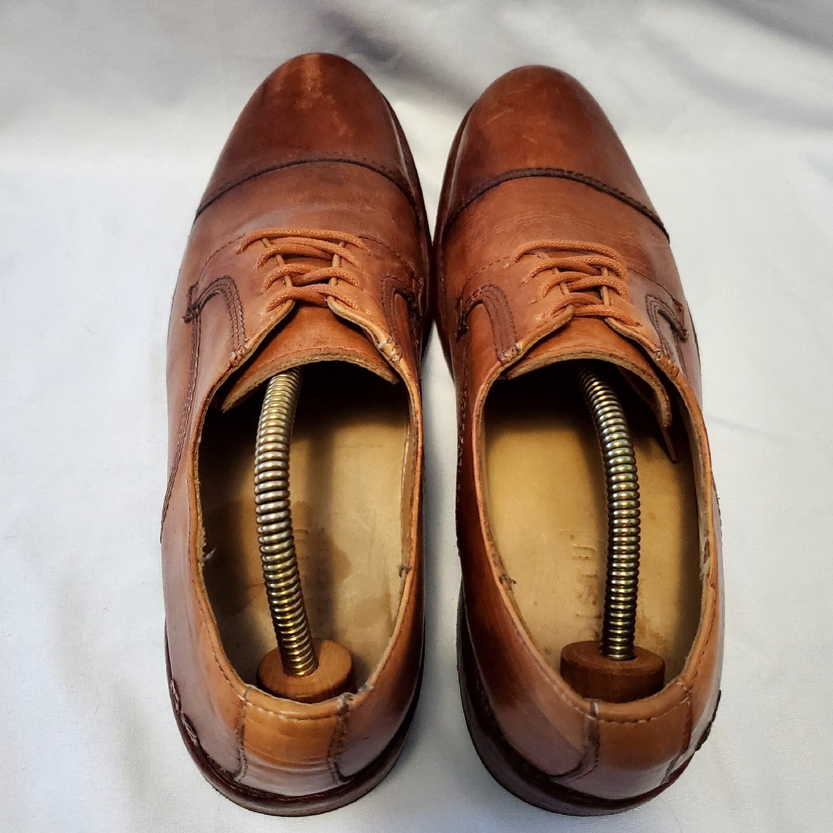 BED|STU Bed Stu Brown Canvas Leather Cap Toe Distressed Leather Oxfords Men\'s 8 Carter | Bed Stu – Bed|Stü main image 2