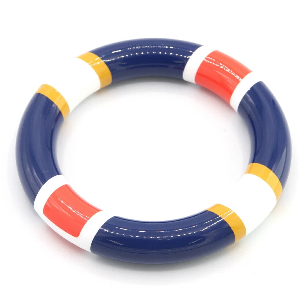 HERMÈS Bracciale Hermes H Equipe Legno Laccato Blu Taglia S Usatoialetti Braccialetti
