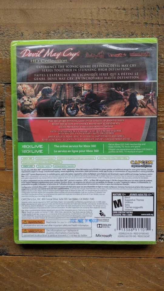 NEW ✹ Devil May Cry HD Collection ✹ 1 2 & 3 ✹ XBOX 360 GAME FACTORY SEALED ✹ USA - Image 4 of 4
