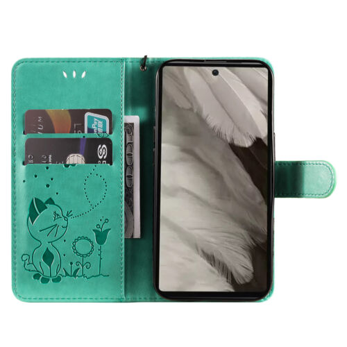For Google Pixel 2 XL/3a/4/6 Pro/7a/8 Pro Leather Flip Holder Wallet Strap Case - Picture 68 of 72