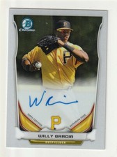 willy garcia 2014 bowman chrome auto BCAP-WG pirates