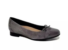 Image of CLARKS UNSTRUCTURED RRP £84 UN BLUSH GREY SUEDE LEATHER BALLET FLAT SHOES UK 3