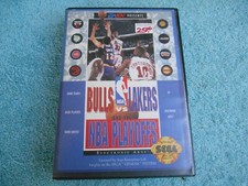 Bulls vs. Lakers and the NBA Playoffs Sega Genesis 1991 WITH CASE MANUAL