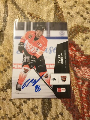 DEL 2022/2023 22/23 signiert Grizzlys Wolfsburg #369 Tyler Morley 