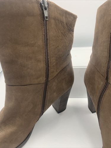 JONES BOOTMAKER Brown Nubuck Leather ankle boots. Zip. Block heel. VGC. UK8 EU41 - Picture 6 of 17