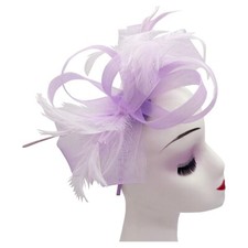 Womens Fascinator Headband Clip Mesh Net Feather Flower Wedding Royal Ascot Race
