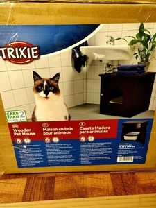 trixie wooden cat home and litter box