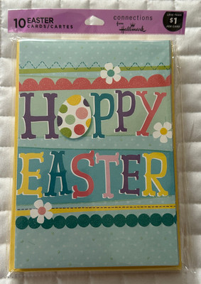 12 Hallmark EASTER Cards with Yellow Envelopes 