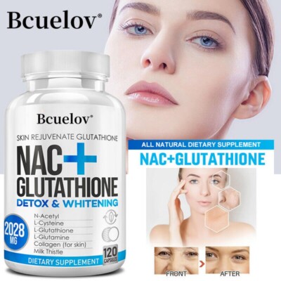nac+ glutathione 2028 mg Amino acids Supplement Capsules Support Bright Skin,Immune & Lung Health Vegan large-size-body-cream
