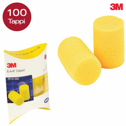 100 Tappi Orecchie per Dormire 50 Coppie 3M EAR Classic Antirumore Lavoro  Studio | eBay