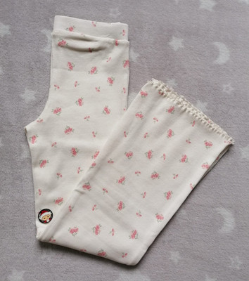 H&M Leggings Gr. 116 Baumwolle mehrfarbig Blumenmuster elastischer Bund