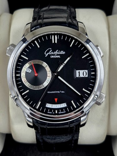 GLASHUTTE  Original Senator Diary 100-13-02-02-04 Alarm Big Date 42mm FULL SET