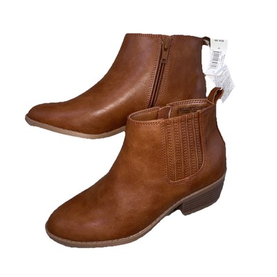 Old Navy Size 2 Big Girls Ankle Boots Brown NWT NEW