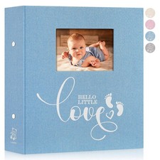 Baby Photo Album 4x6 600 Pockets, Linen cover Newborn Bebe Memory Book Photob...