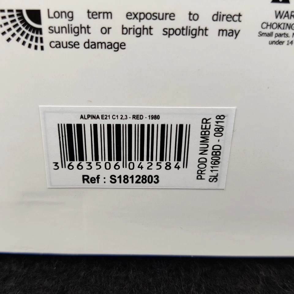 VOITURE SOLIDO BMW ALPINA E21 C1 2.3L ROUGE 1980 1:18 NEUF BOITE S1812803 - Photo 4/4