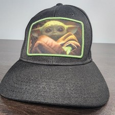 Star Wars The Mandalorian Grogu Baby Yoda Snapback Hat Black The Child 90s Y2K