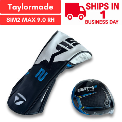TaylorMade SIM2 MAX 9 Grad Driver Kopf nur RH mit Headcover GEBRAUCHT SCHNELL...
