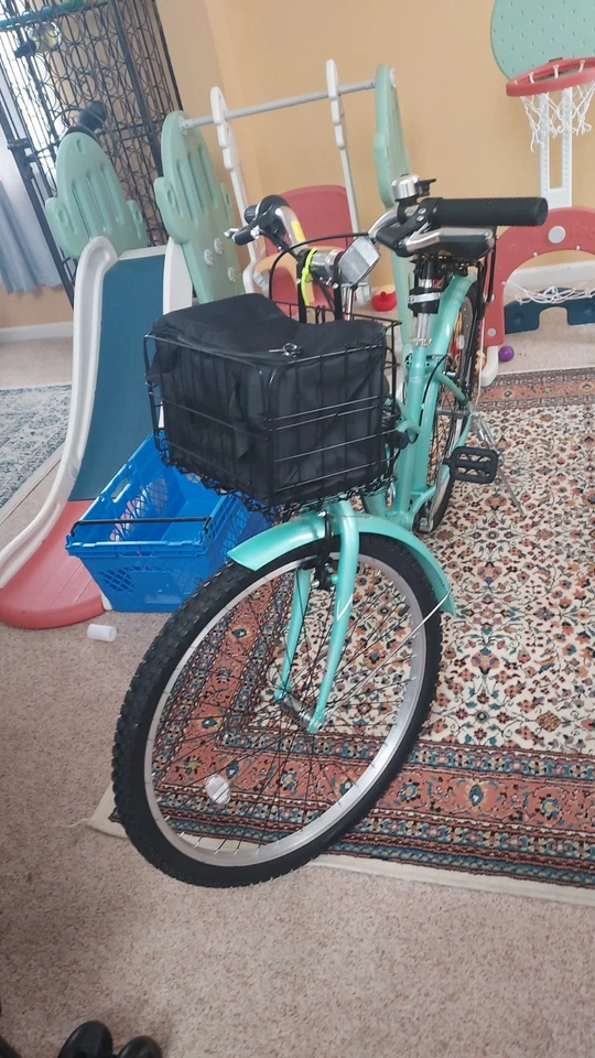 Женский велосипед, 26-дюймовый пляжный круизный велосипед, 7-скоростной пригородный велосипед (Aqua Green) - Изображение 3 из 4