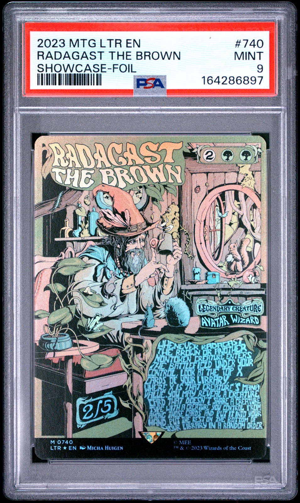 2023 MTG THE LORD OF THE RINGS: TALES OF MIDDLE-EARTH RADAGAST THE BROWN PSA 9