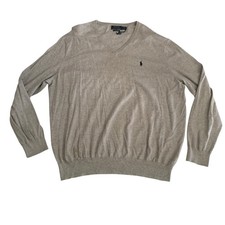Polo Ralph Lauren Men's Size 2XL Embroidered V-Neck Pima Cotton Pullover Sweater