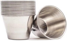 Ramekins Stainless Steel Condiment Sauce Cups, Metal Ramekins, Commercial Grade,