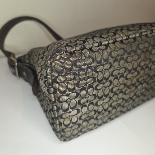 Vintage Coach C Mini Hobo Signature Y2K Canvas Demi Jacquard Bag M2K-6332 Black - Picture 11 of 22