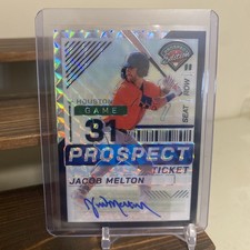 2024 Panini Prospect Edition  Jacob Melton #146 Prospect Ticket Black Finite 1/1
