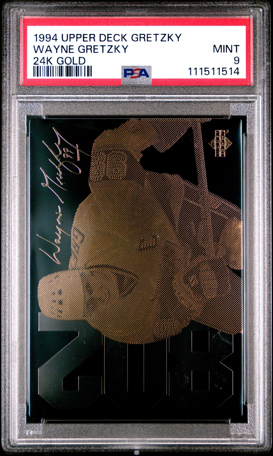 1994 UD GRETZKY 24K GOLD WAYNE GRETZKY 2997/3500 PSA 9