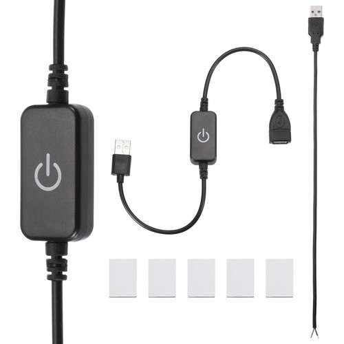 LED Strip Dimmer Switch, 1set DC 5-24V USB Light Controller Kit Black ...