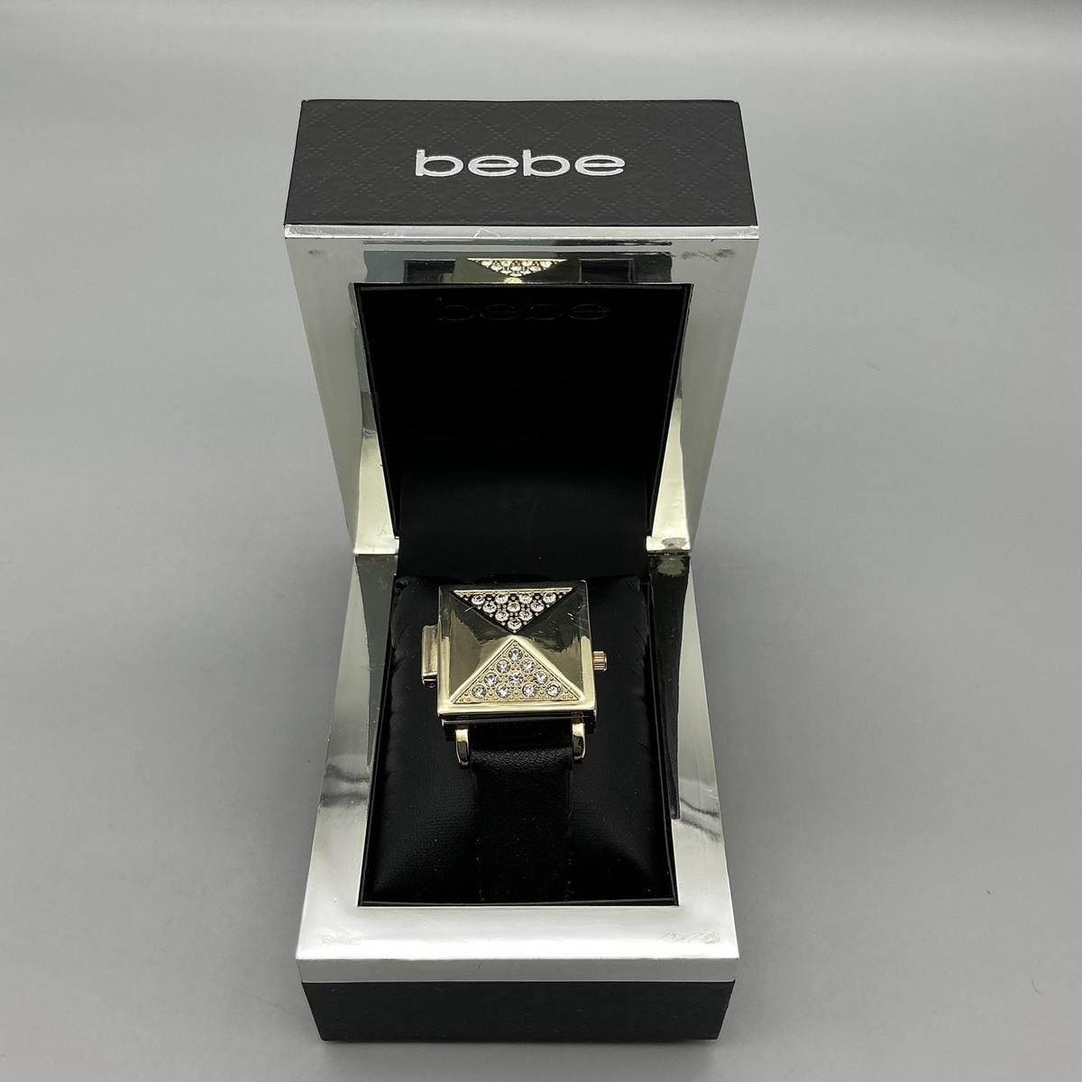 Bebe Necklace Hidden Watch Women 28MM White Dial Gray Case NEW Battery Watch Interchangeable Strap Set – bebe main image 4