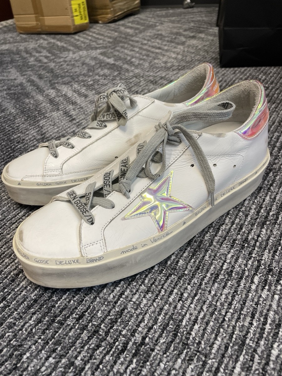 White Golden Goose Hi Star 39 Golden Goose Hi Star Hologram Pink