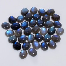 100 Natural Labradorite Oval Cabochon Gemstone Lot 20 Ct. 11X9X5 mm AL-18