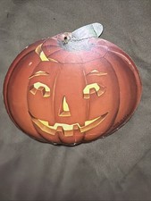 Vintage Jack-O-Lantern Pumpkin Halloween Die Cut Made in USA 5.5 X 6.5