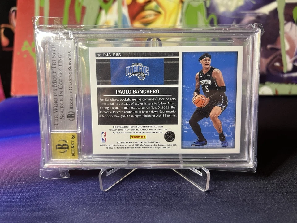 2022-23 Panini One And One Paolo Banchero Rookie RC Jersey Patch Auto RPA /49 - Image 2 of 2