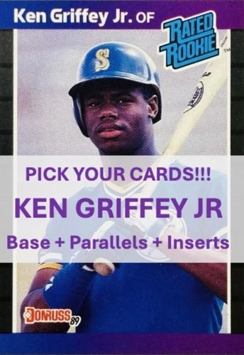 🔥PICK YOUR CARDS!  2+ SAVE 5%-15%!  KEN GRIFFEY JR Cards | 1989 to 2008🔥RAV