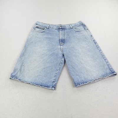Vintage Solo Shorts Mens 38 Blue Denim Jean Jorts Baggy Faded 90s