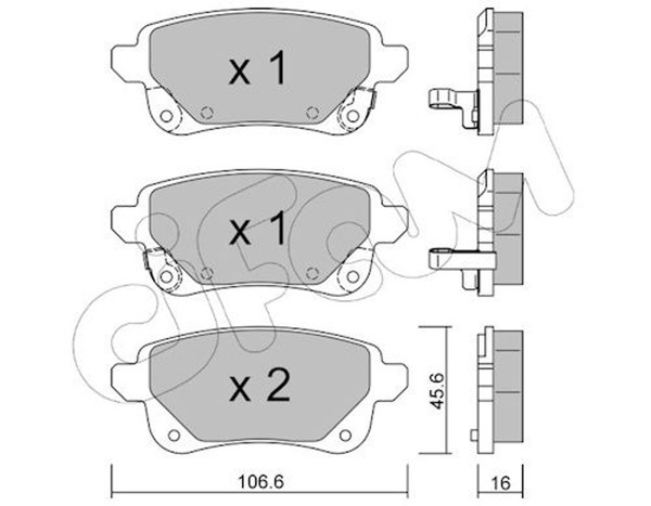 Bremsbelagsatz Scheibenbremse Cifam 822-1112-1 FüR Renault Captur 2 ZOE Blue Dci-image