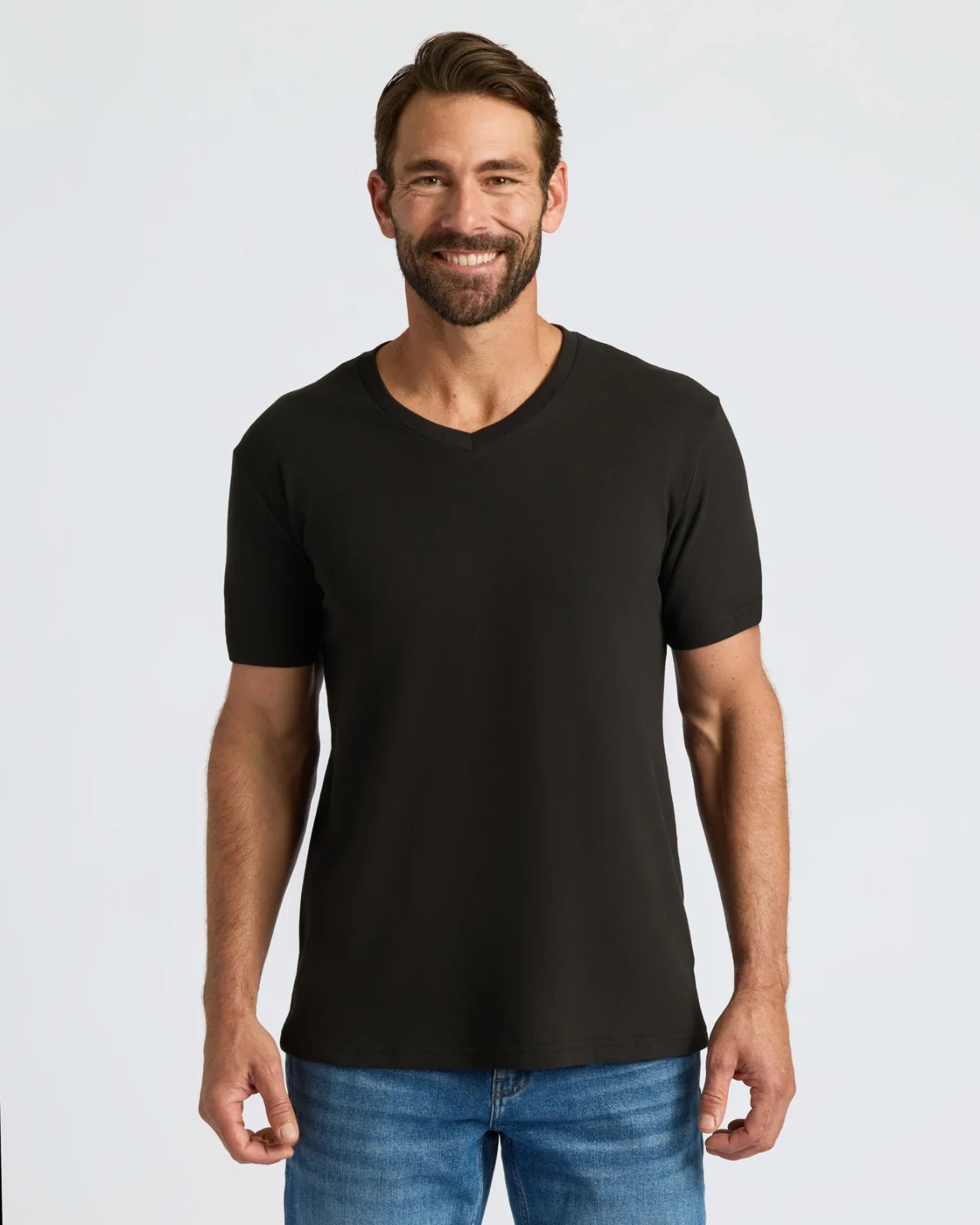 V-Neck: Black - (4100)